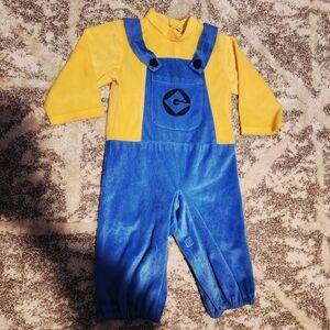 Minion One Piece Jumpsuit Halloween Costume Cosplay Toddler's Size 2T Bob EUC